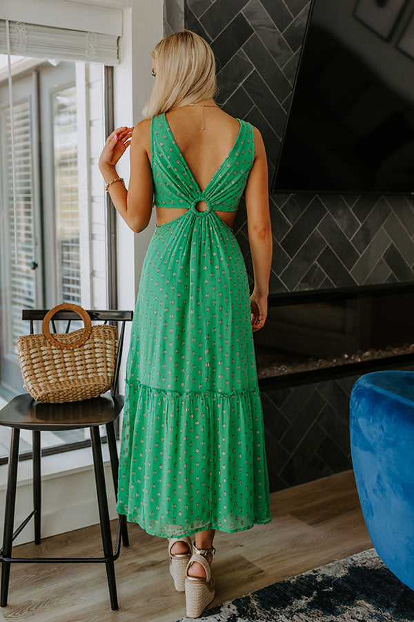 Lovely Evening Cut Out Maxi In Green Impressions Online Boutique Lovely Evening Cut Out Maxi In Green Impressions Online Boutique