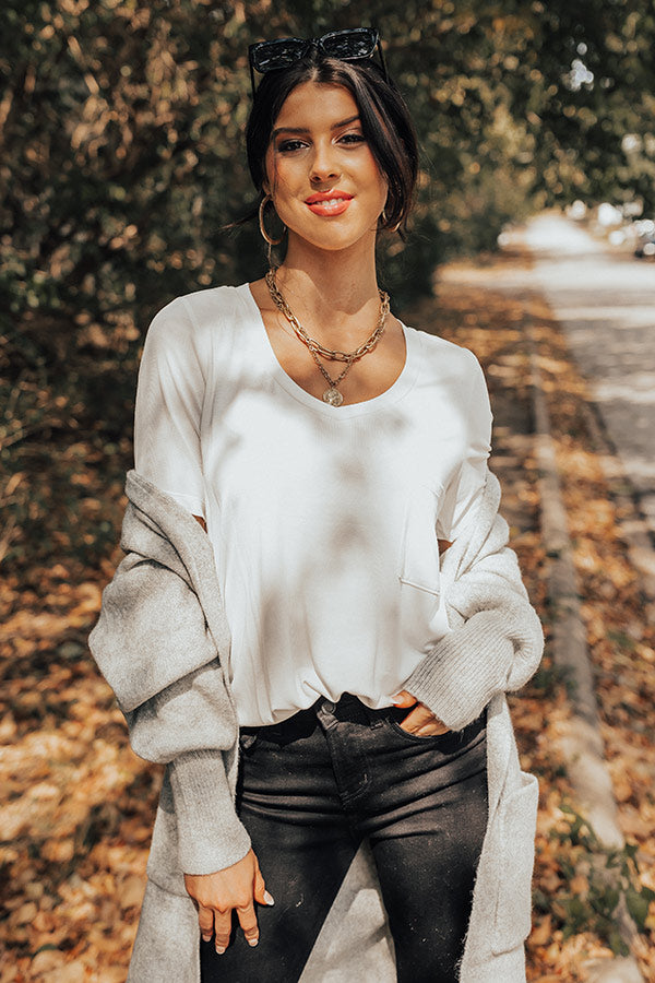 Forever Friendly Shift Tee In White