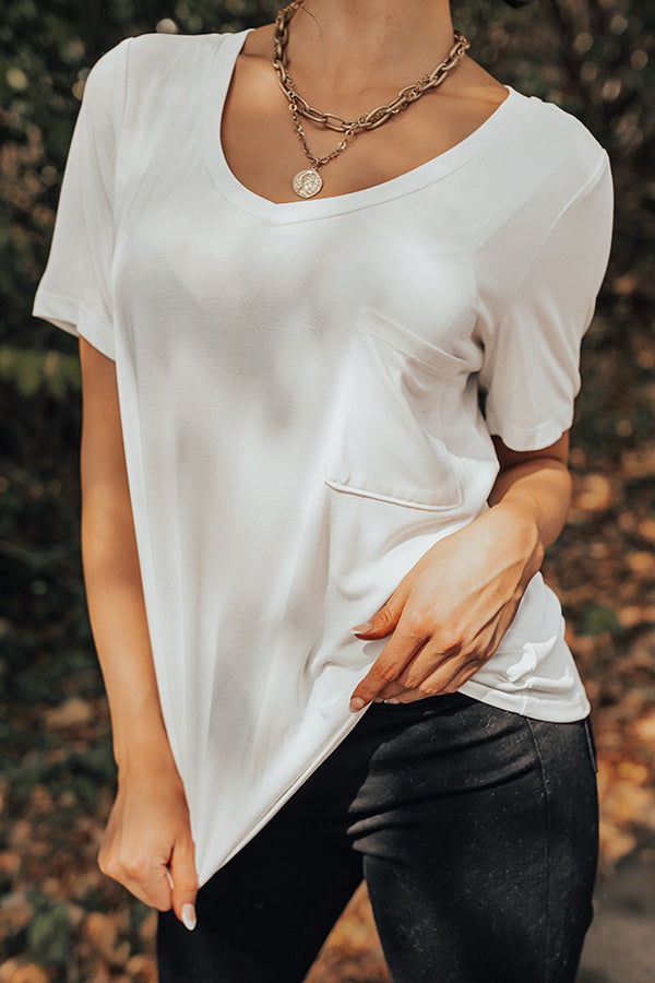 Forever Friendly Shift Tee In White