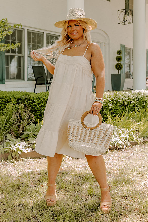 Local Guide Shift Dress In Light Champagne Curves