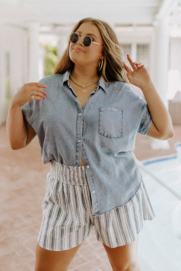 Crafted Experience Chambray Top Curves