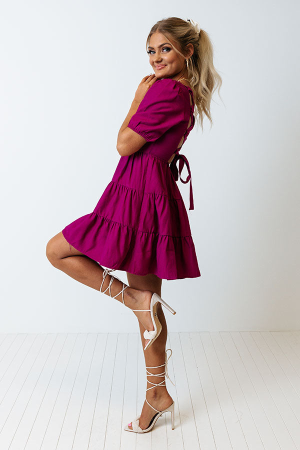 Falling Head Over Heels Babydoll Dress In Orchid Falling Head Over Heels Babydoll Dress In Orchid