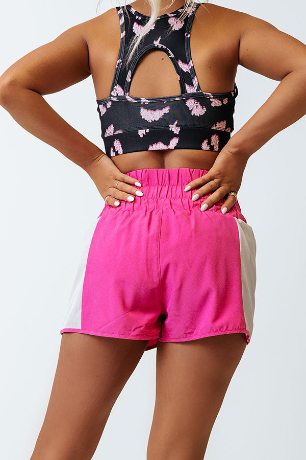 Game Face Active Shorts In Hot Pink