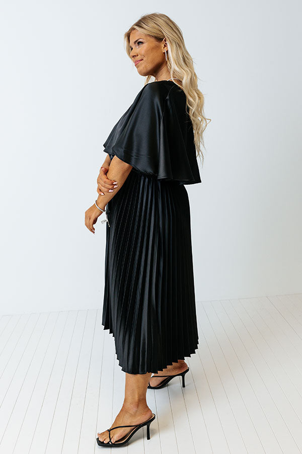 Chic And Exquisite Satin Midi In Black Curves Impressions Online Boutique Chic And Exquisite Satin Midi In Black Curves Impressions Online Boutique
