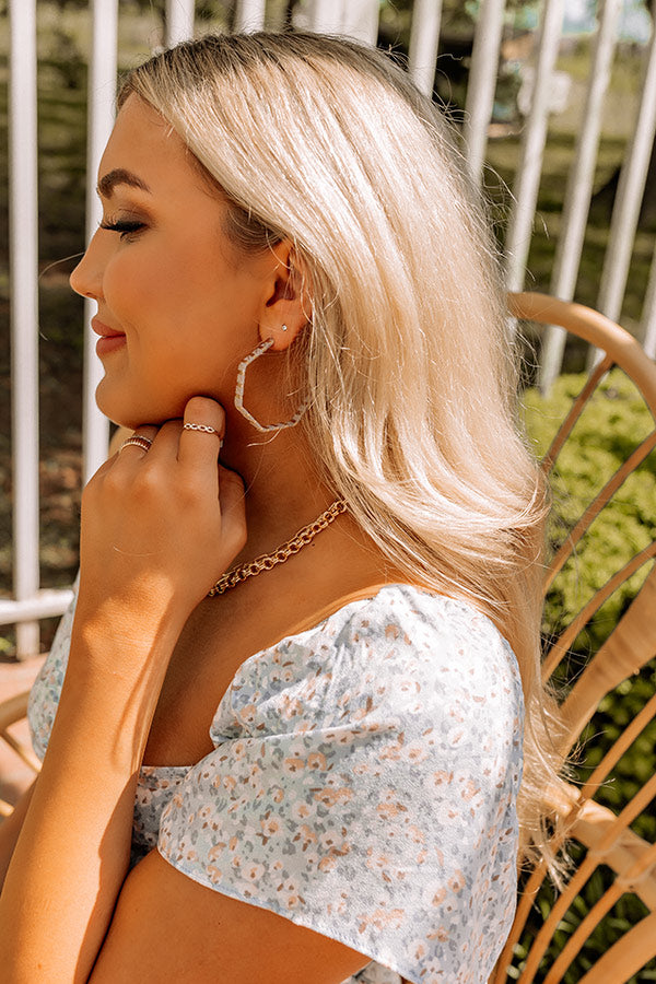 Be My Muse Hoop Earrings In Grey