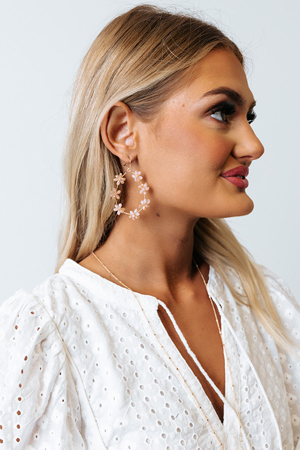 The Perfect Timing Earrings In Light Pink