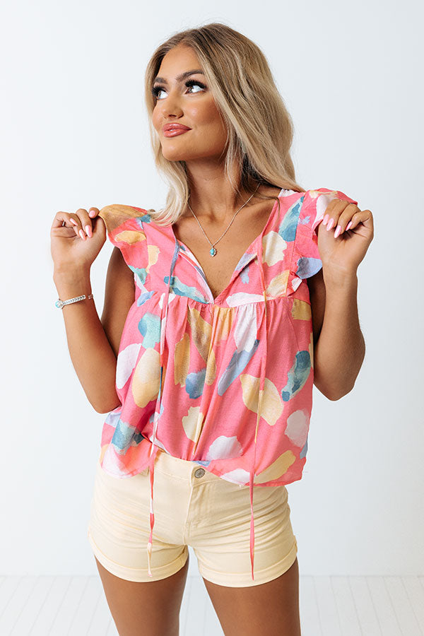 Fun On Repeat Shift Top In Pink