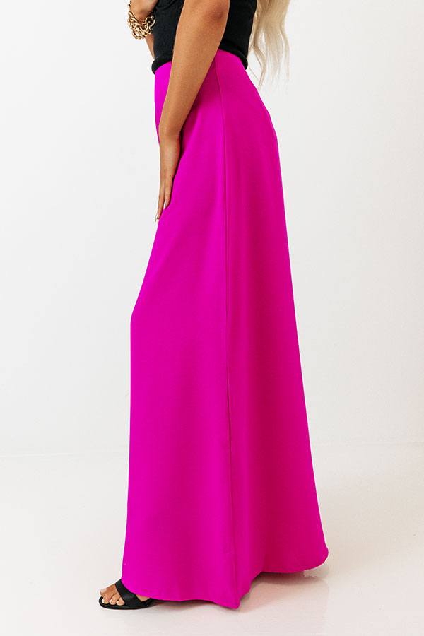 Witty Remark High Waist Flare In Hot Pink