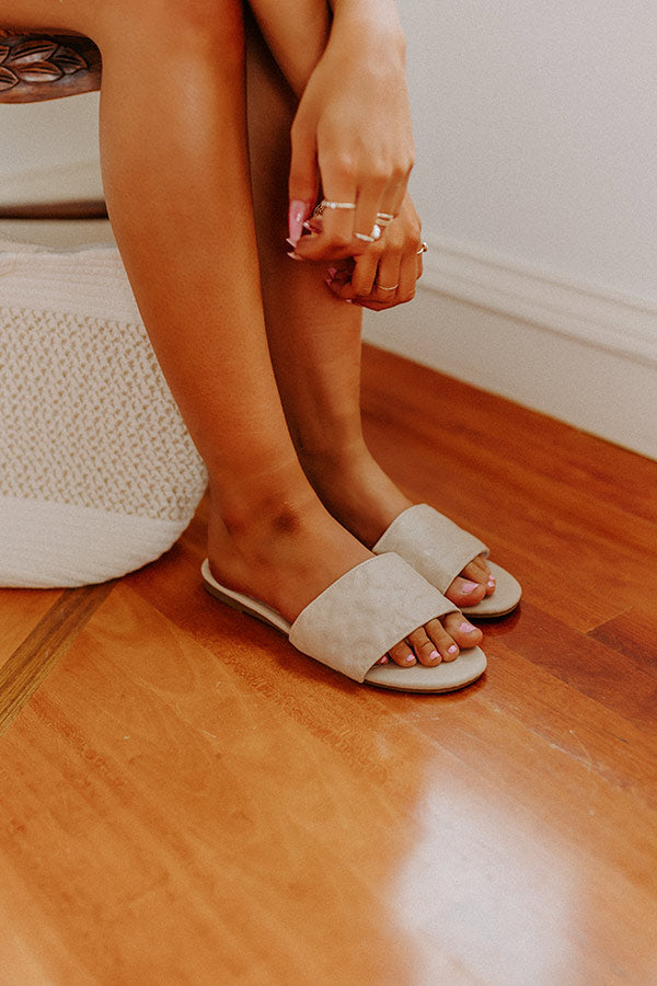 The Becks Faux Leather Sandal In Birch