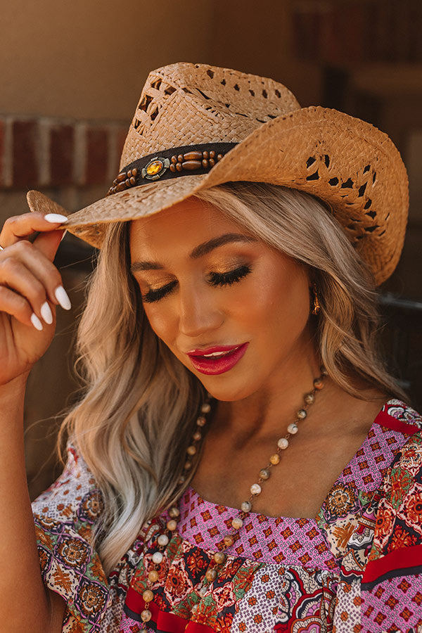 The Gillian Woven Hat In Tan