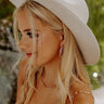 Taking Notes Faux Suede Fedora In Ivory Image - 1