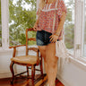 Floral Gaze Shift Top In Ivory Curves Image - 1