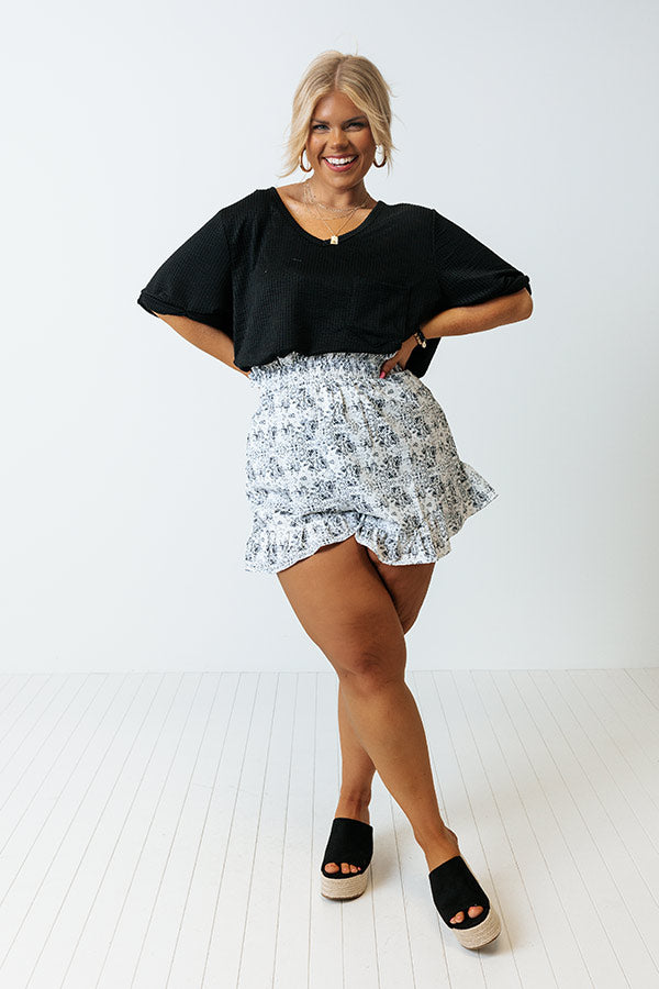 Remember My Smile High Waist Shorts Curves
