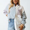 Canyon Bay Colorblock Shift Top In Airy Blue Curves Image - 1