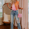 Hamptons Luxury Colorblock Bodysuit In Peach Image - 1