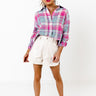 The Eldora High Waist Faux Leather Shorts Image - 1