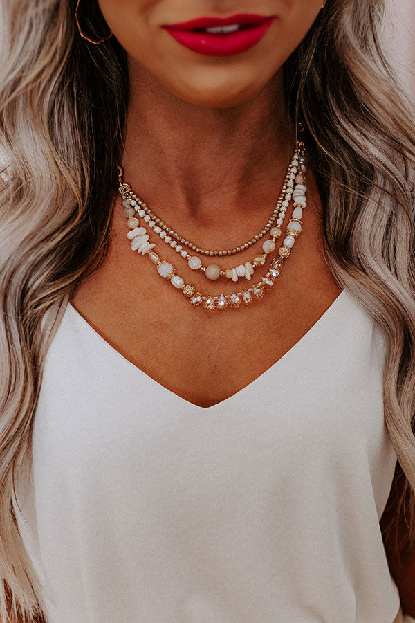 Well Loved Layered Necklace In Champagne