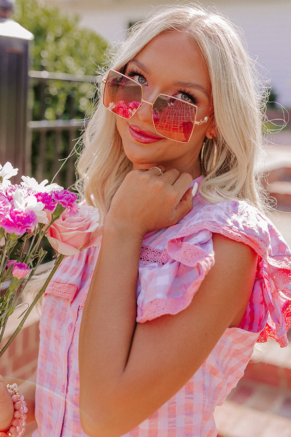 Rooftop Pool Sunnies In Pink