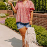 Candid Feelings Floral Shift Top In Coral Curves Image - 1