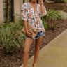 Sweet Georgia Peach Front Tie Top In Ivory Image - 1