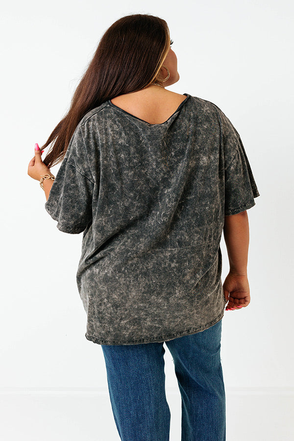 Nashville Nightlife Mineral Wash Shift Tee In Vintage Black Curves Image - 1