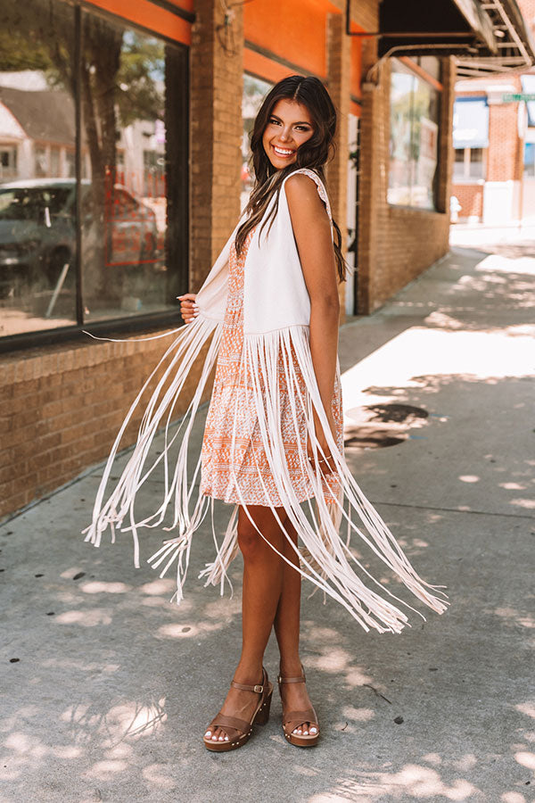 Cypress Grove Faux Suede Fringe Vest