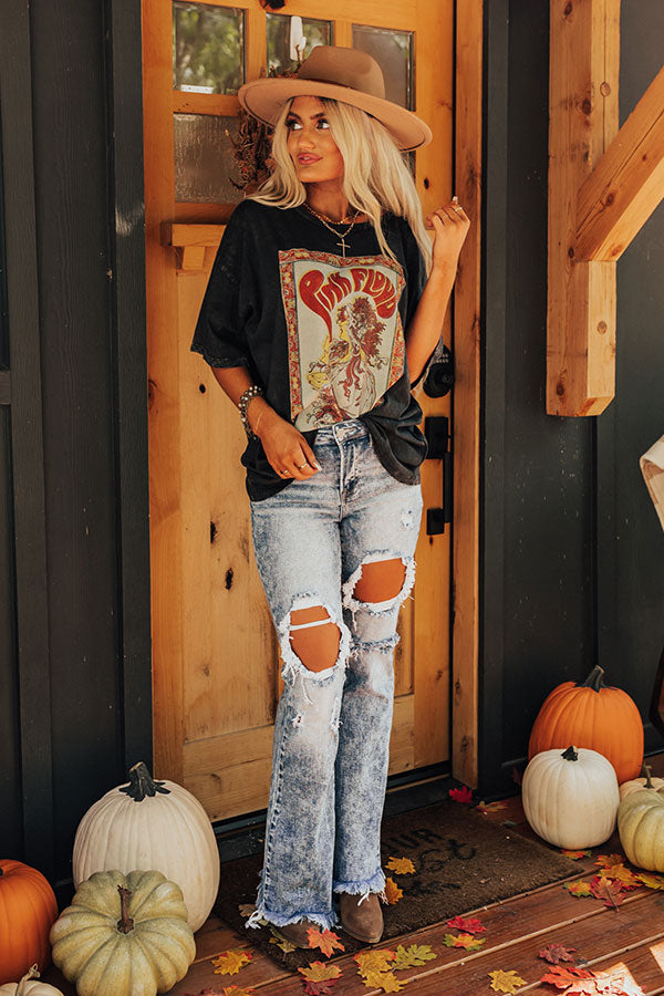 Pink Floyd Marquee London Distressed Graphic Tee in Vintage Black Image - 1