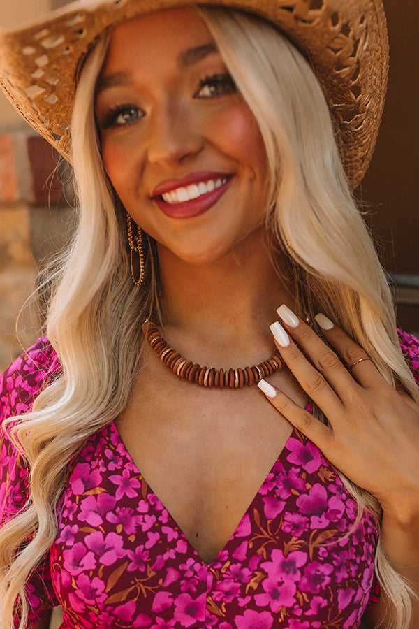 Tropical Waters Necklace In Brown