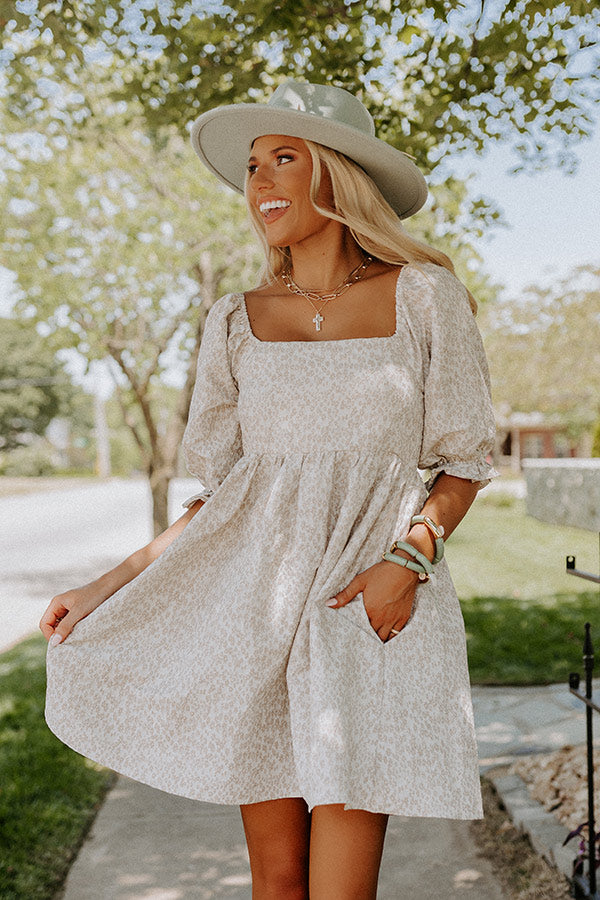 Cute On Repeat Babydoll Dress In Birch Cute On Repeat Babydoll Dress In Birch
