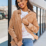 Music For The Soul Corduroy Button Up In Khaki Image - 1