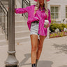 Music For The Soul Corduroy Button Up In Orchid Image - 1