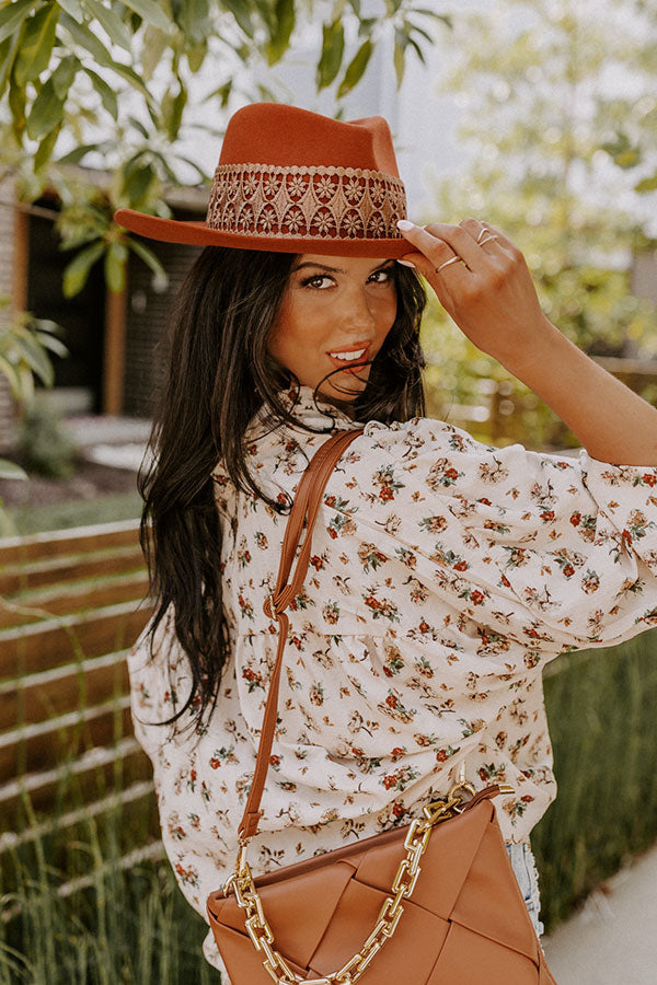 Music For The Soul Wool Fedora In Rust