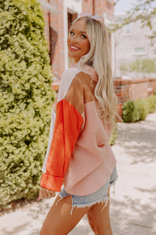 Tuscan Trail Color Block Button Up Image - 1