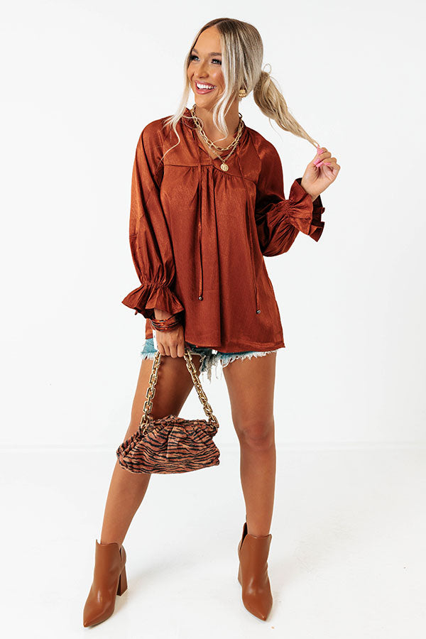 Really Dreamy Shift Top In Rust