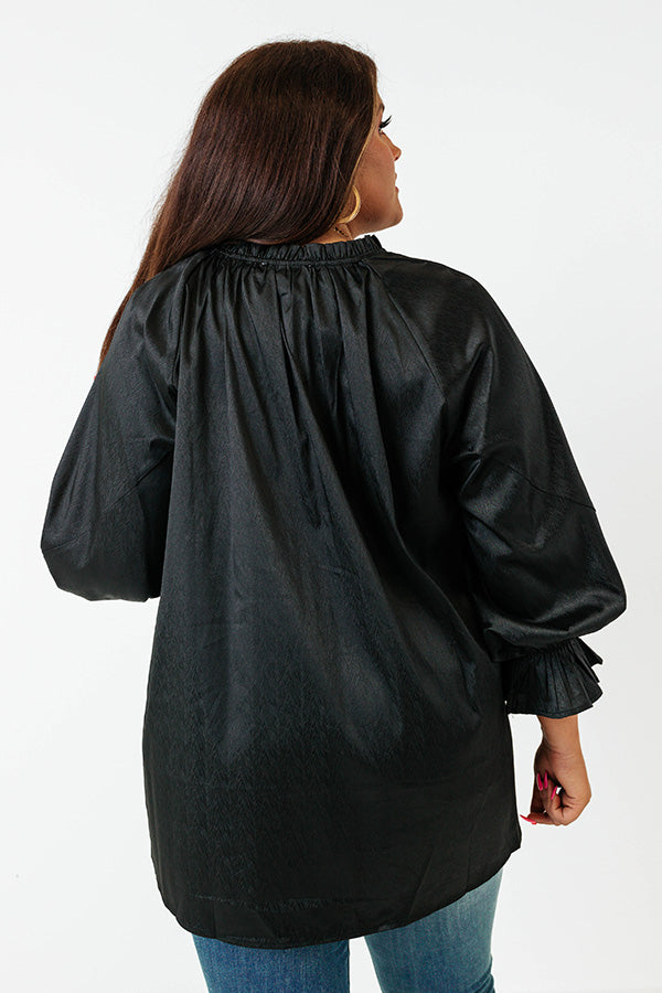 Really Dreamy Shift Top In Black Curves