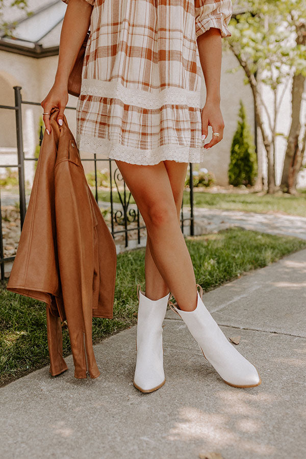 The Stanley Faux Leather Boot In Ivory