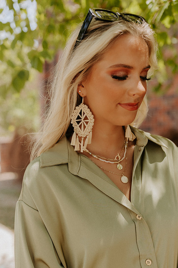 Drawn To The Beach Earrings In Natural
