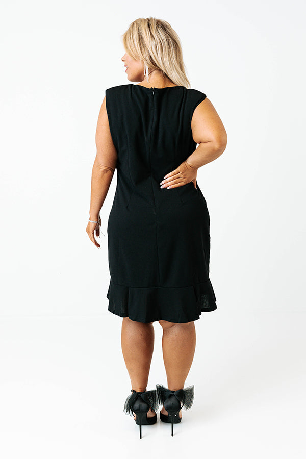 Chasing Love Shift Dress In Black Curves