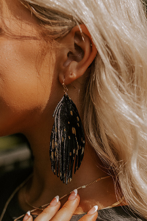 Spiced Latte Earrings In Black