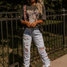 Long Live Distressed Tee In Vintage Black Image - 1
