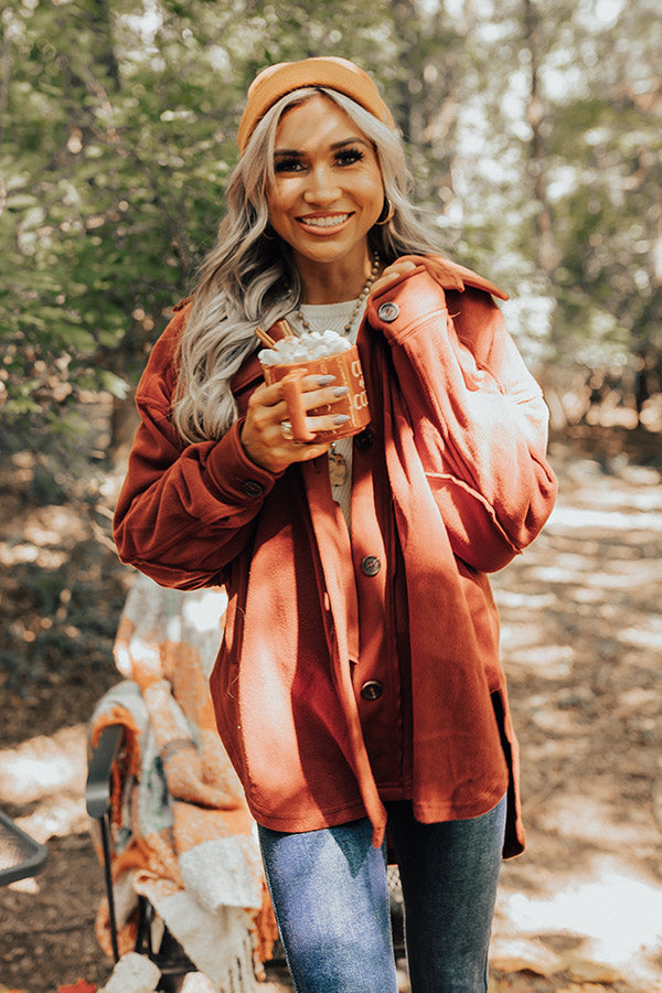 Wake Up Call Jacket In Dark Rust