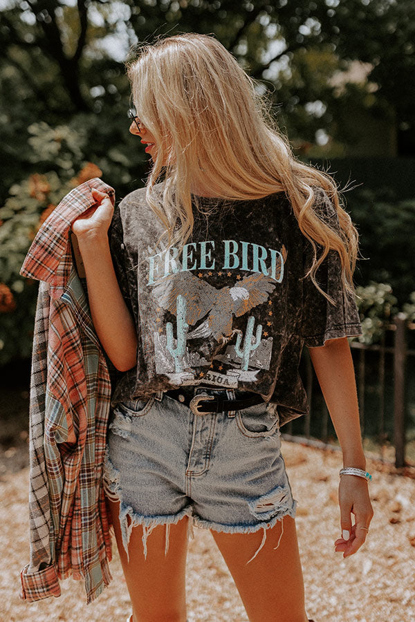 Free Bird America Mineral Wash Graphic Tee