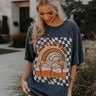Desert Dreams Oversized Distressed Tee In Slate Image - 1