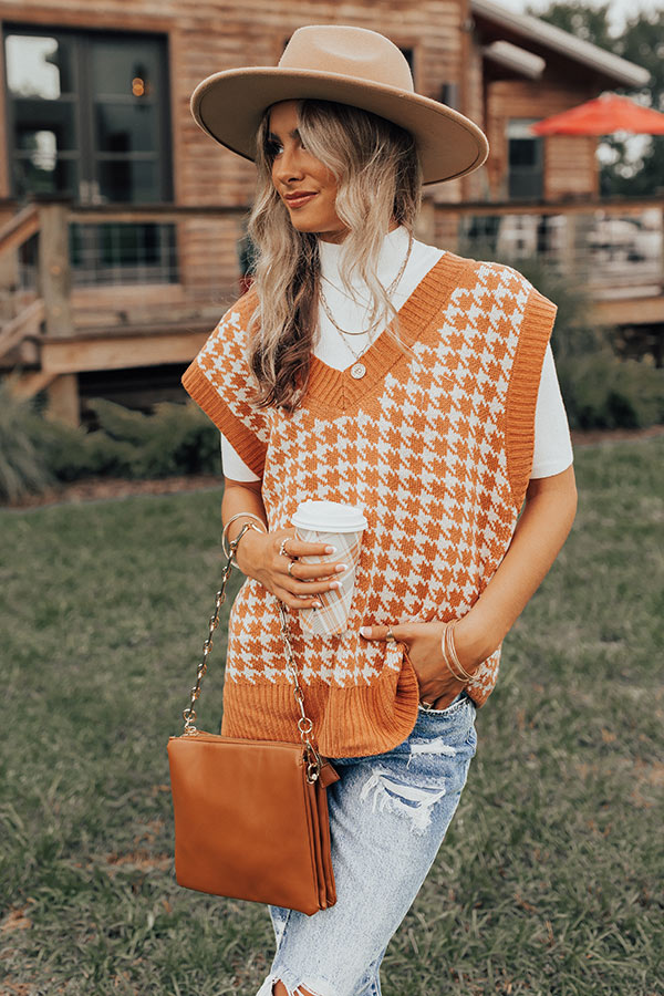 The Oakford Houndstooth Sweater Top