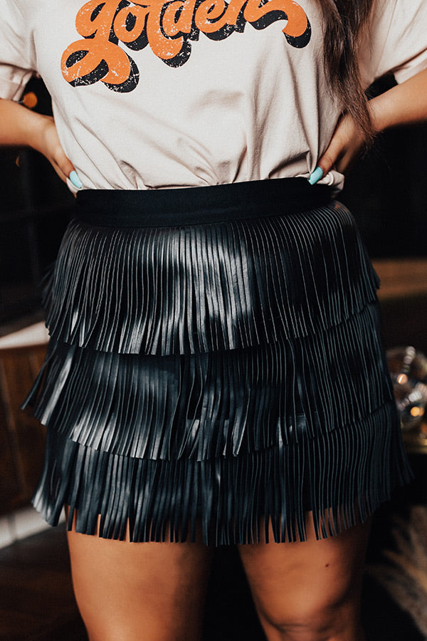 Fringe leather skirt clearance h&m