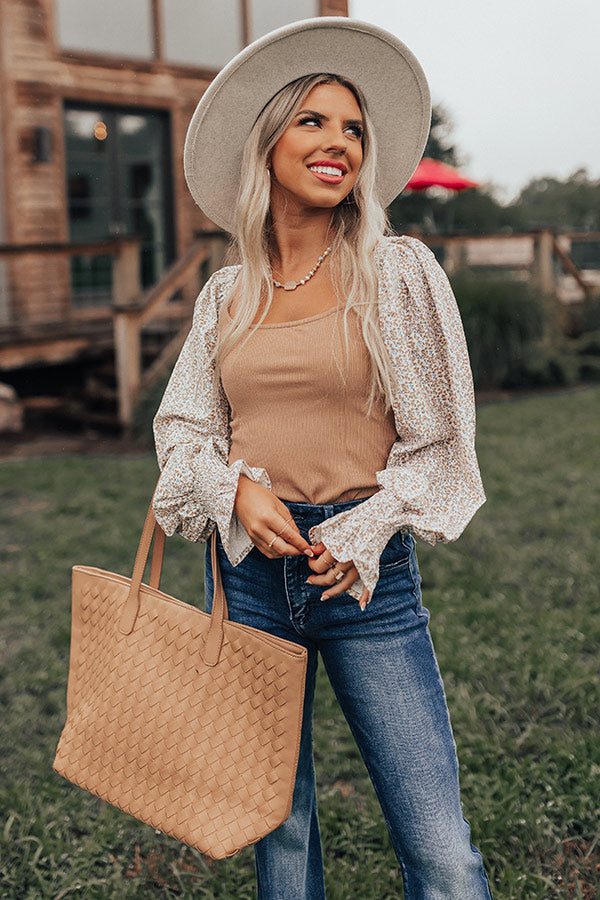 The Reesley Bodysuit In Khaki