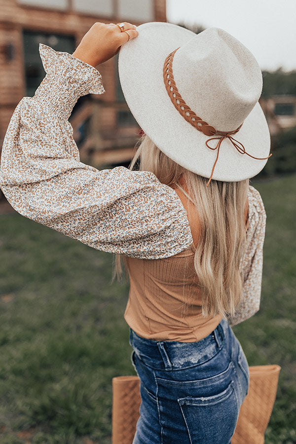 New In Town Felt Fedora In Stone