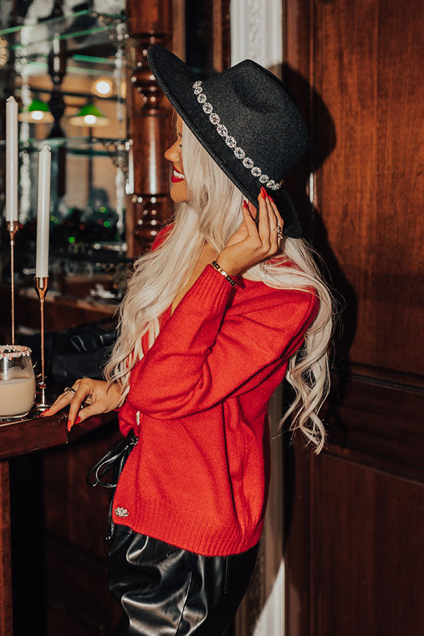 Mostly In Love Felt Fedora In Black