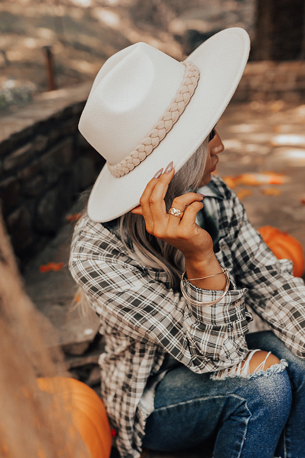 Blast The Tunes Felt Fedora In Ivory