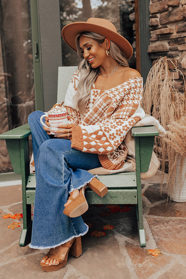 Latte Pick Me Up Color Block Sweater Image - 1
